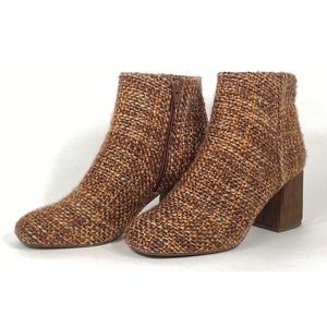 Seychelles Audition Women's Ankle Boot Whiskey Tweed Orange Brown 7M US Bootie
